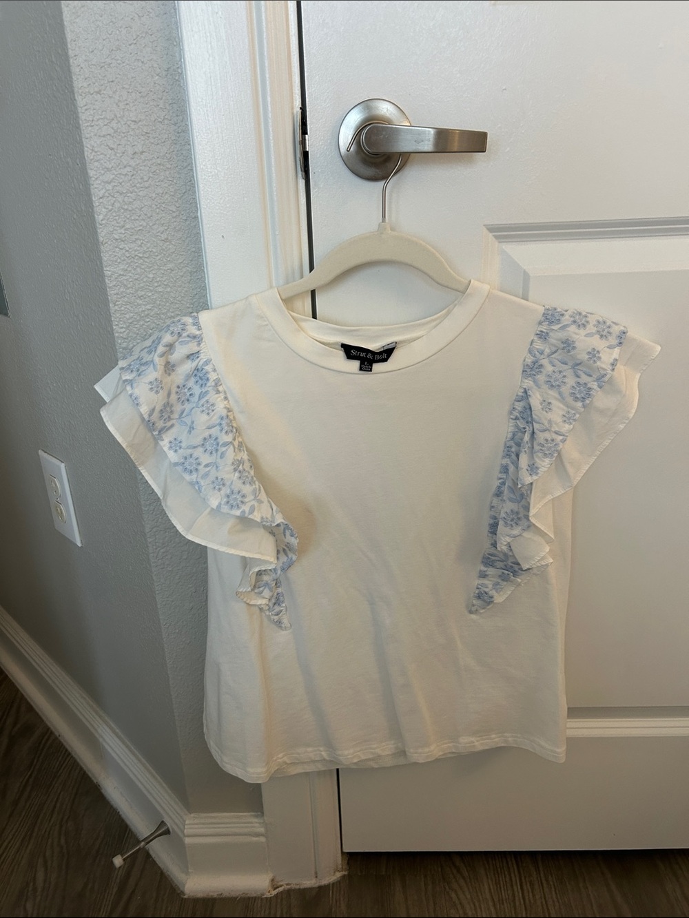 Strut & Bolt White Crewneck Tee